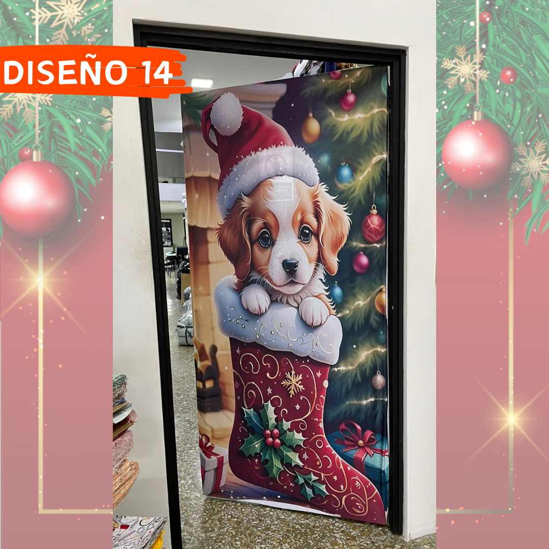 FUNDA NAVIDEÑA PARA TODO TIPO DE PUERTA + ENVIO GRATIS