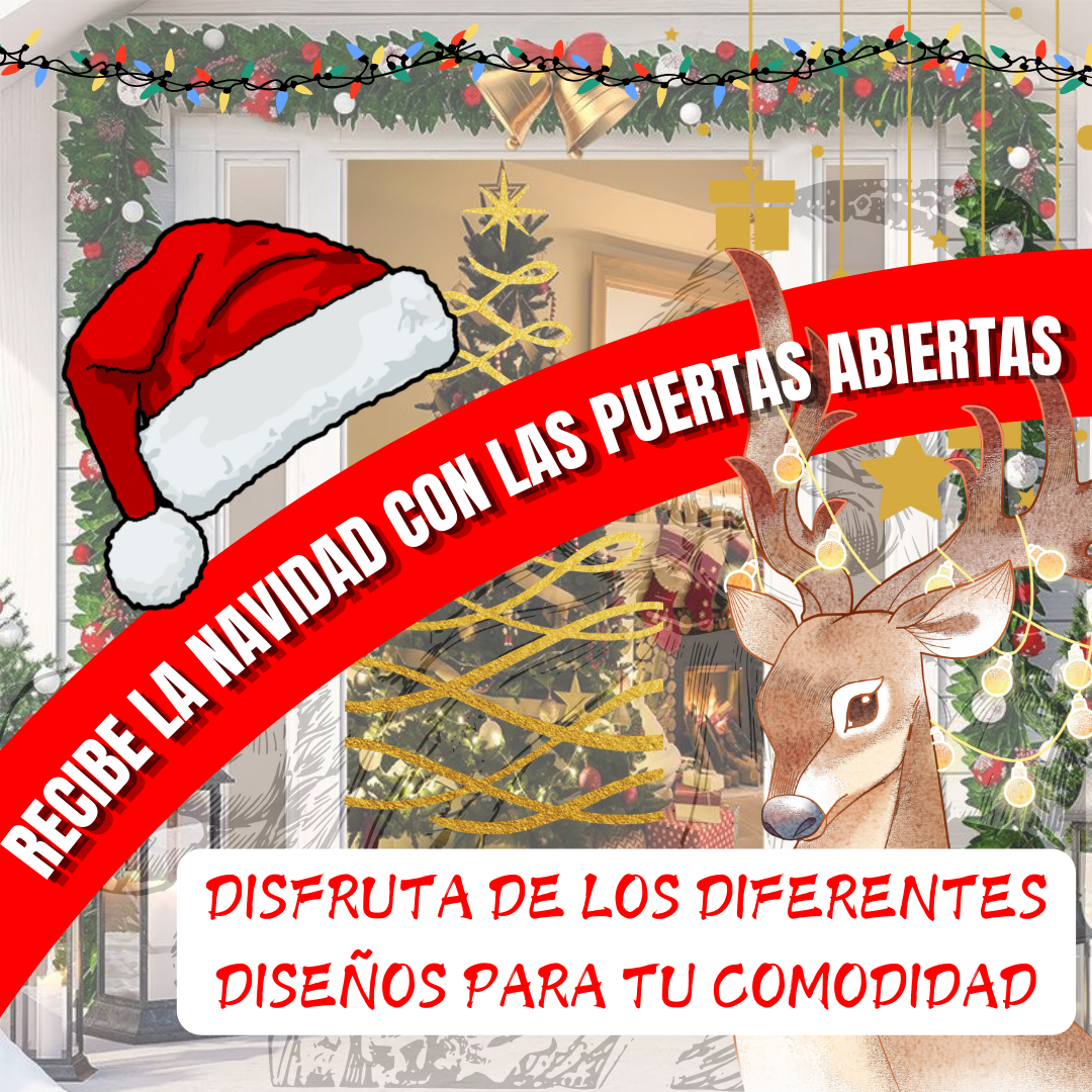 FUNDA NAVIDEÑA PARA TODO TIPO DE PUERTA + ENVIO GRATIS
