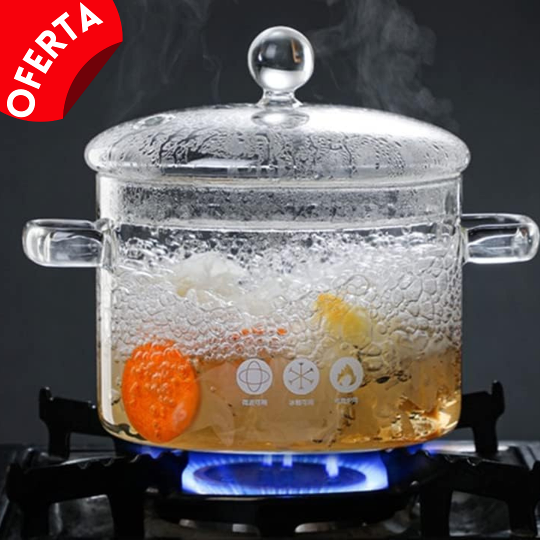 OLLA DE VIDRIO TRANSPARENTE + ENVIO GRTIS