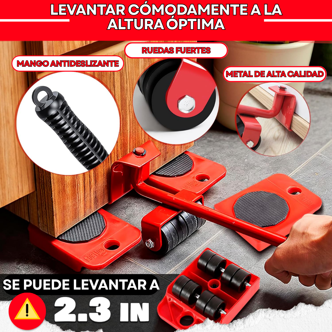KIT DESPLAZAMIENTO, BASES MÓVILES 5 EN 1 + ENVIO GRATIS