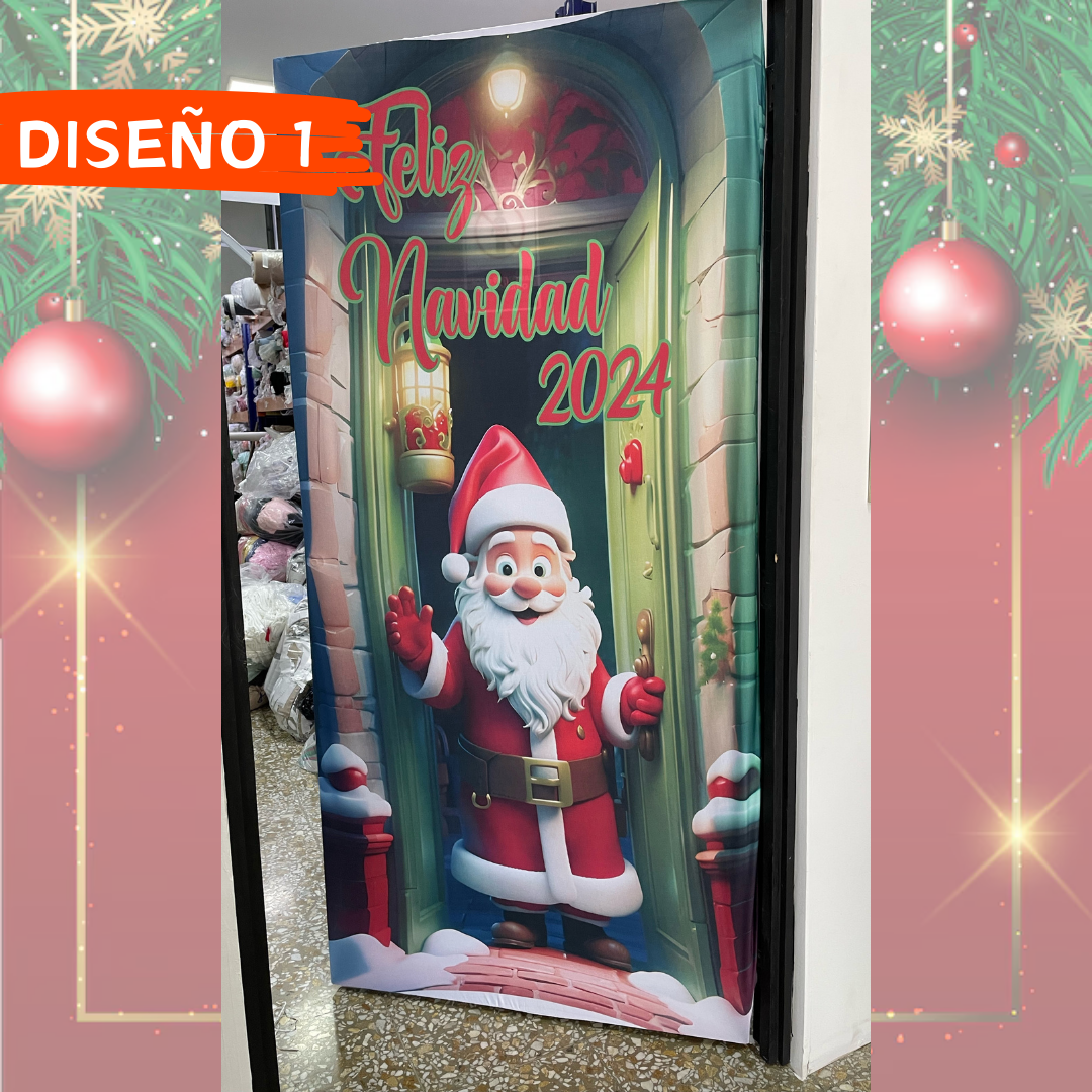 FUNDA NAVIDEÑA PARA TODO TIPO DE PUERTA + ENVIO GRATIS