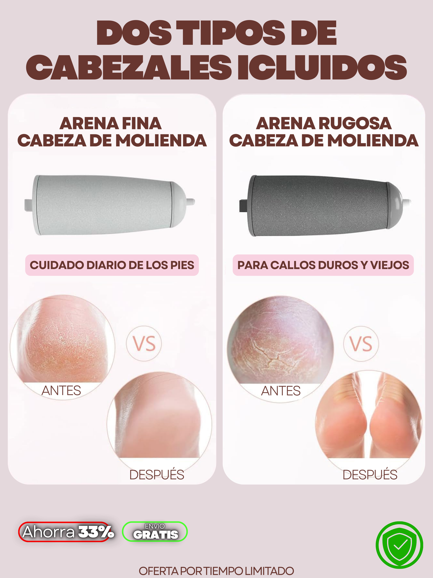 REMOVEDOR DE CALLOS ELECTRICO + ENVÍO GRATIS