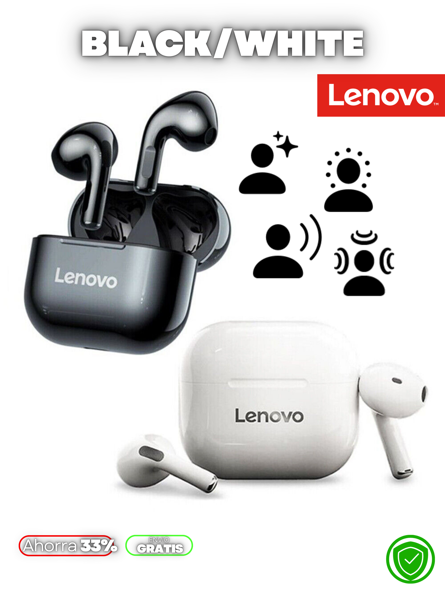 AIRPODS LENOVO ULTIMA GENERACIÓN 2026 - ENVÍO GRATIS