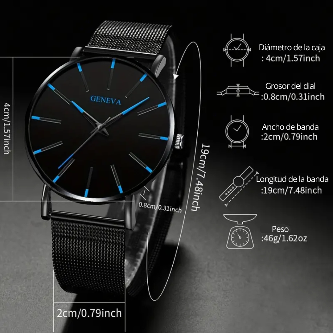 RELOJ LUJOSO DE MALLA + ENVIO GRATIS