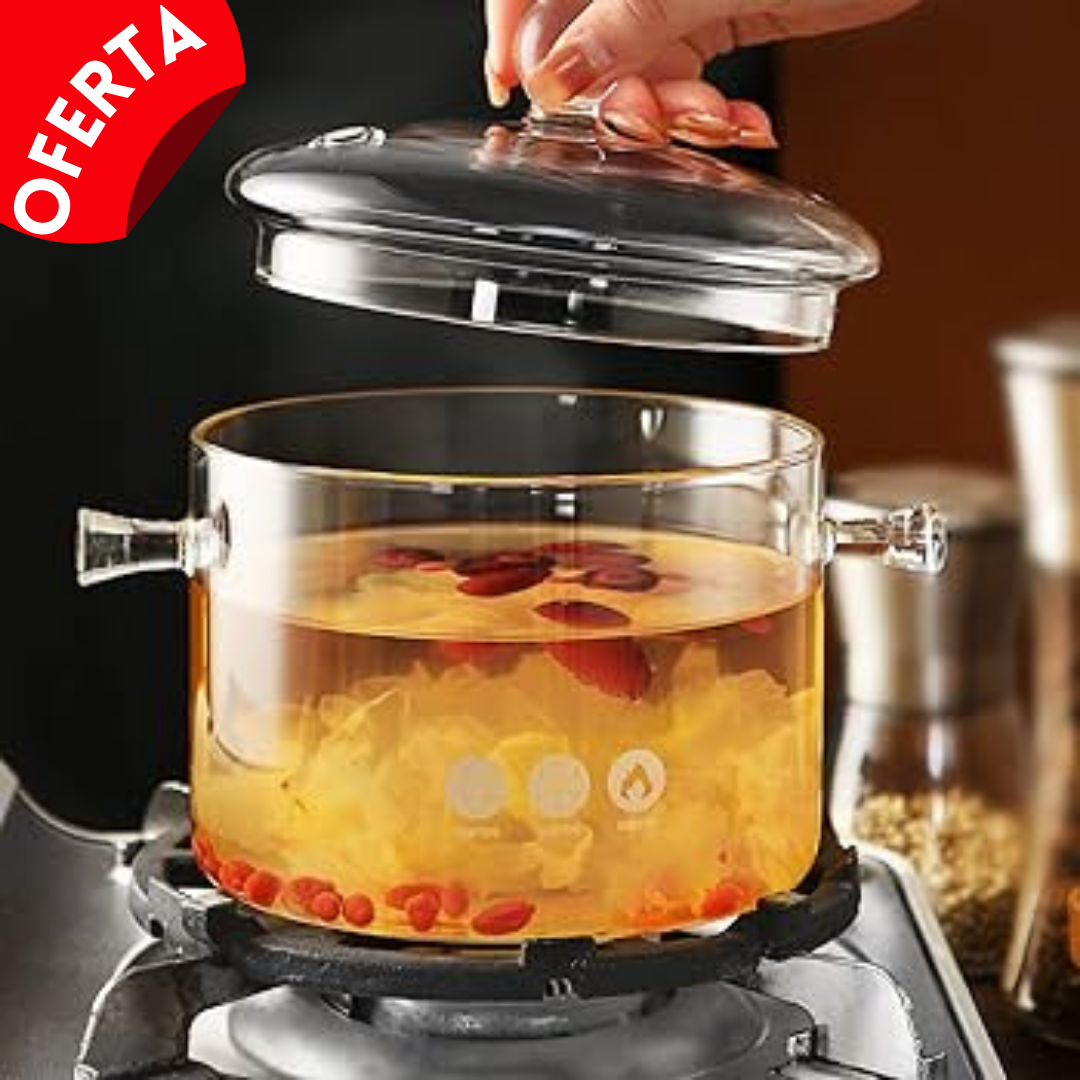 OLLA DE VIDRIO TRANSPARENTE + ENVIO GRTIS