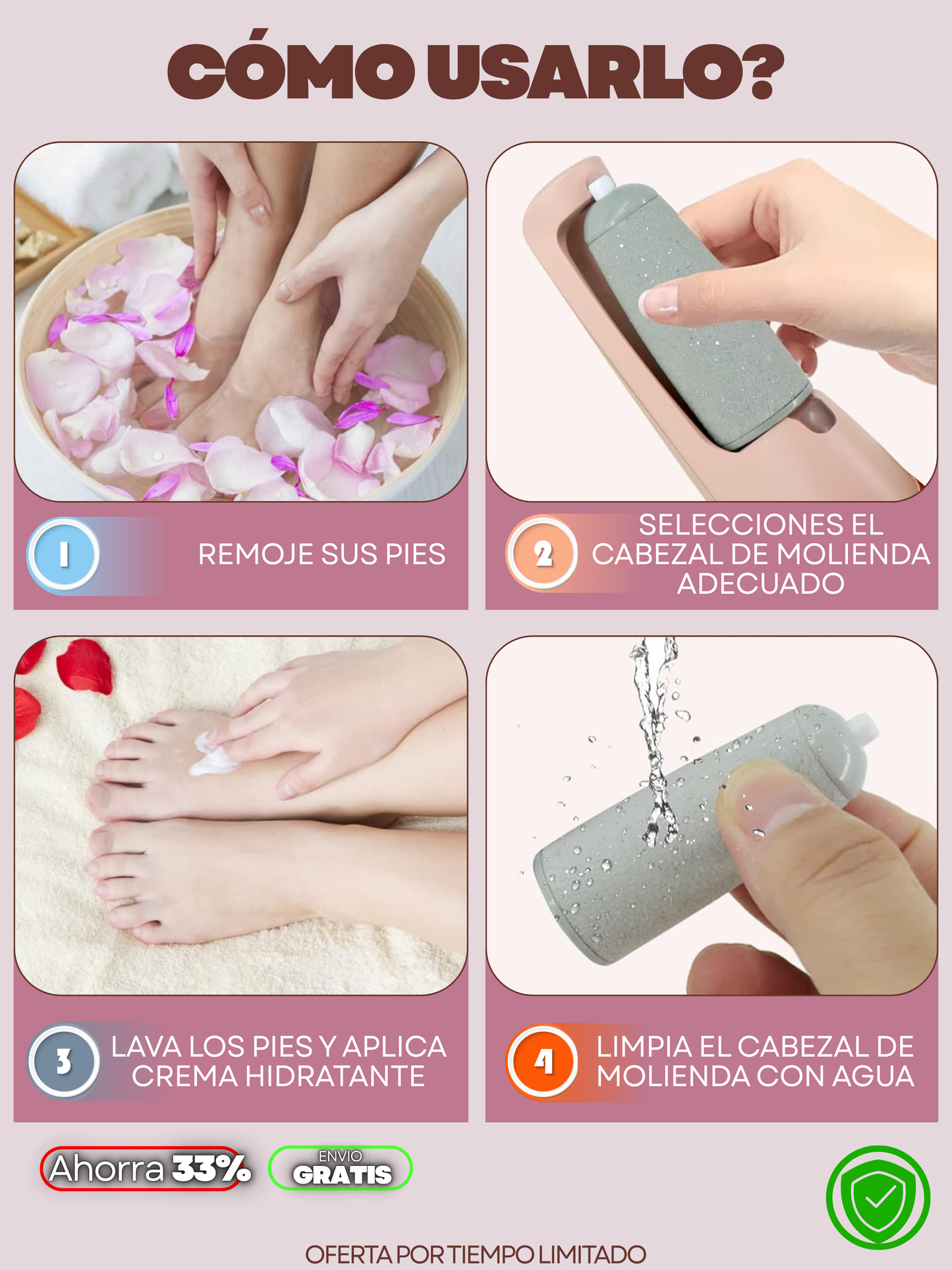 REMOVEDOR DE CALLOS ELECTRICO + ENVÍO GRATIS