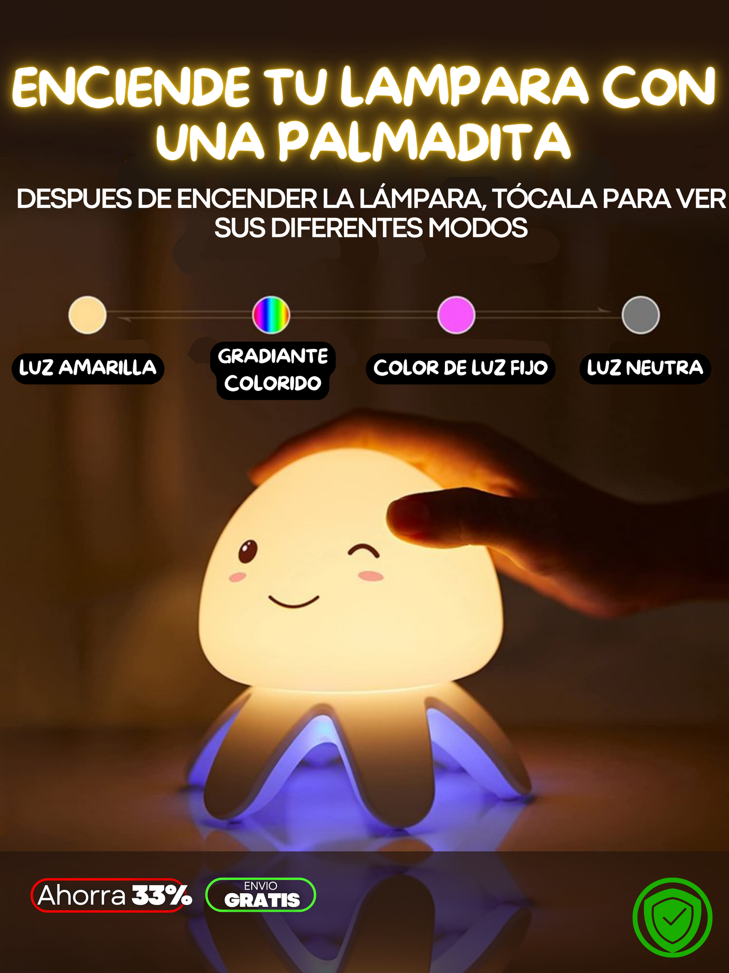 LAMPARA MEDUSA SONORA + ENVIO GRATIS