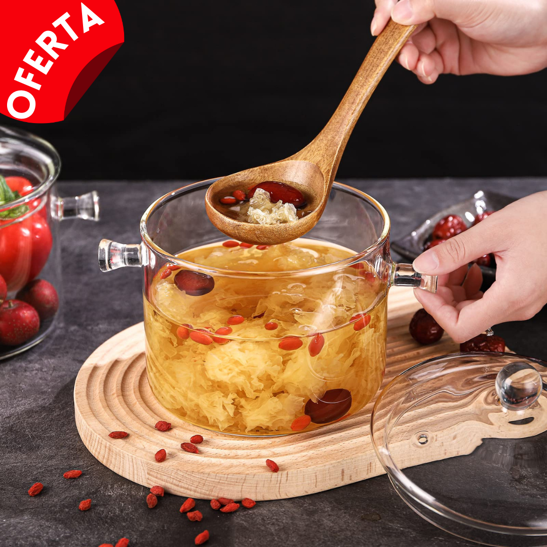 OLLA DE VIDRIO TRANSPARENTE + ENVIO GRTIS