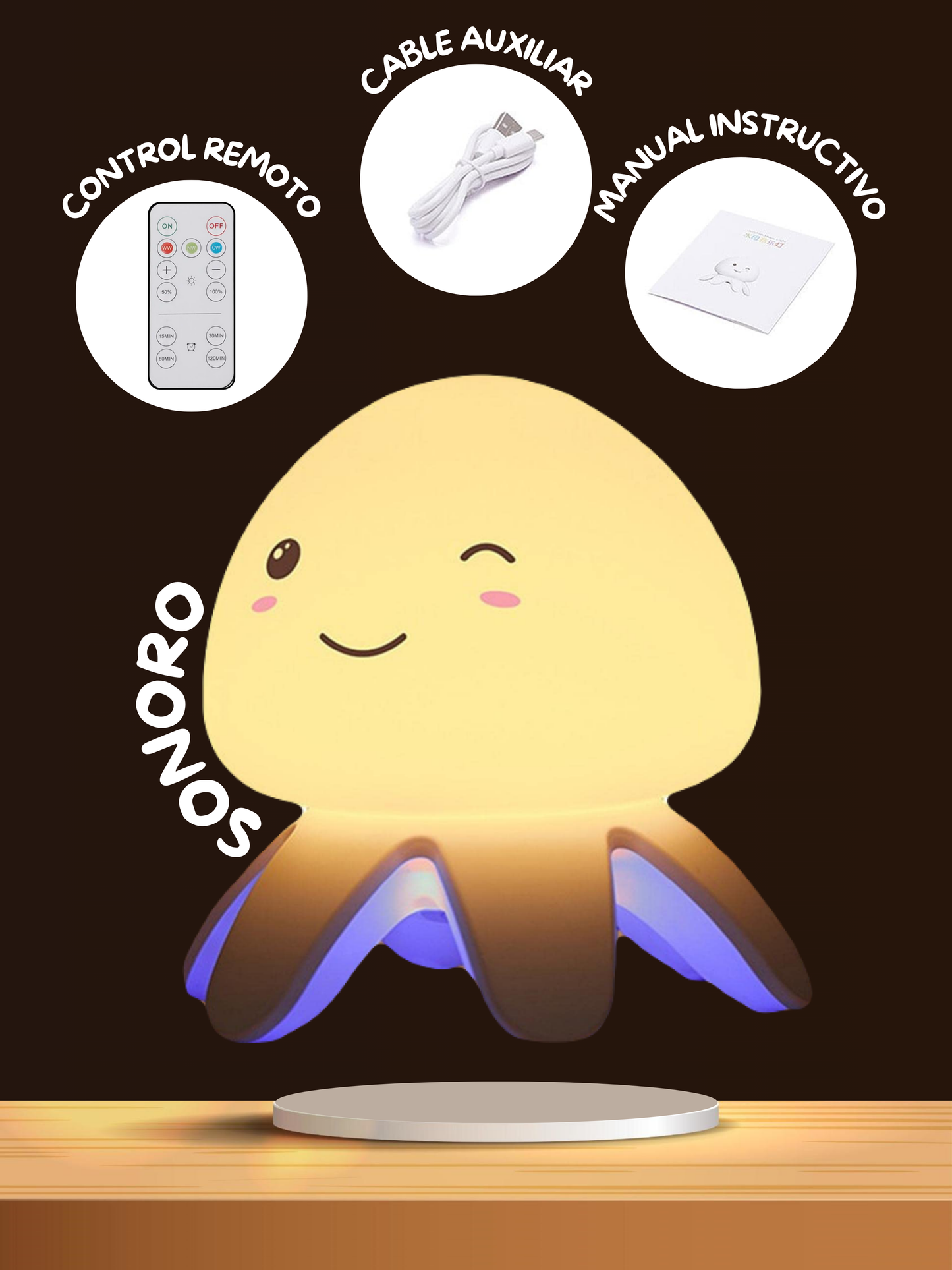 LAMPARA MEDUSA SONORA + ENVIO GRATIS