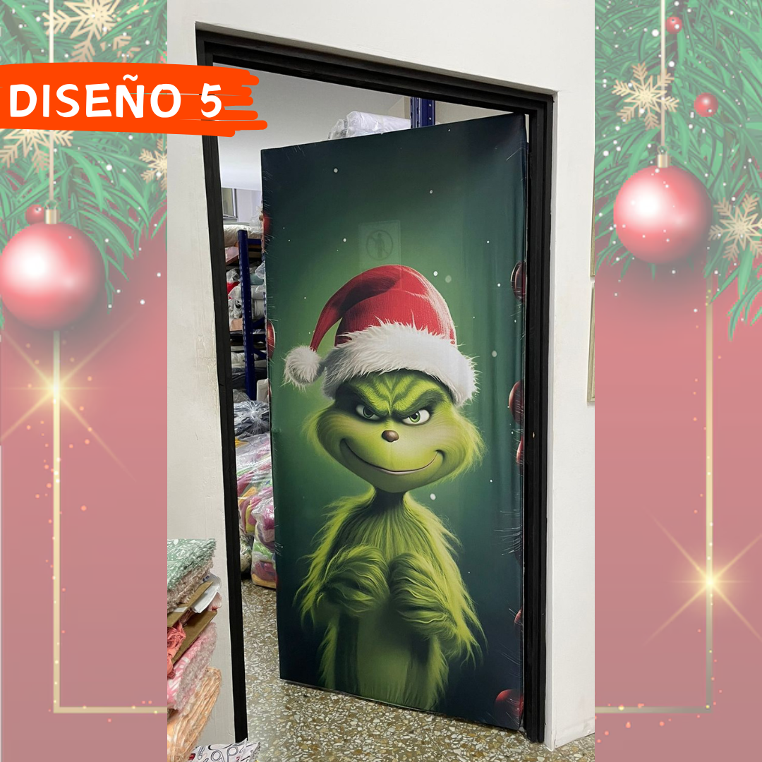 FUNDA NAVIDEÑA PARA TODO TIPO DE PUERTA + ENVIO GRATIS