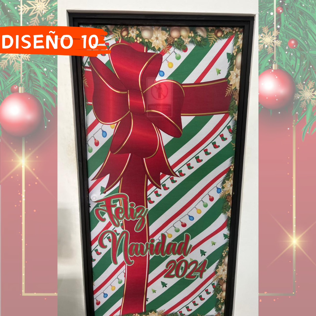 FUNDA NAVIDEÑA PARA TODO TIPO DE PUERTA + ENVIO GRATIS