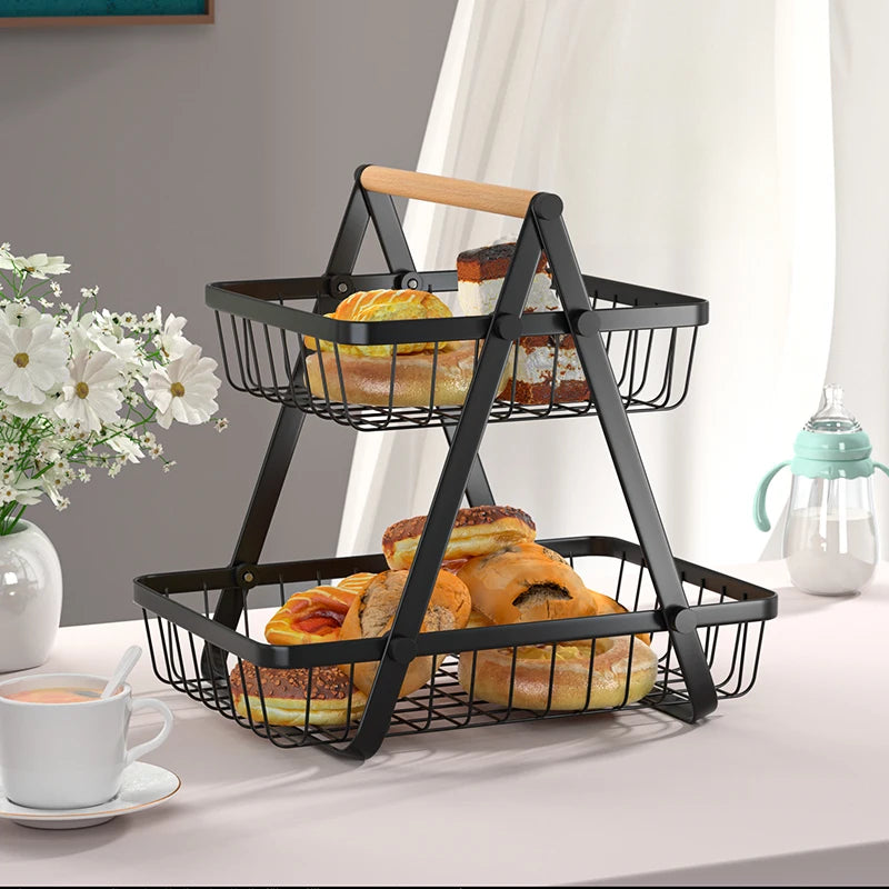 ORGANIZADOR DE FRUTAS DE 2 NIVELES + ENVIO GRATIS