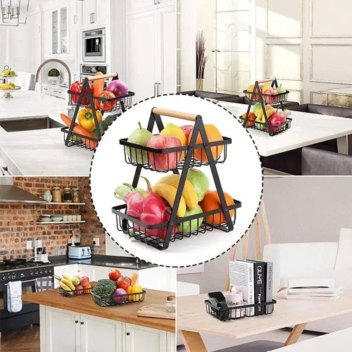 ORGANIZADOR DE FRUTAS DE 2 NIVELES + ENVIO GRATIS