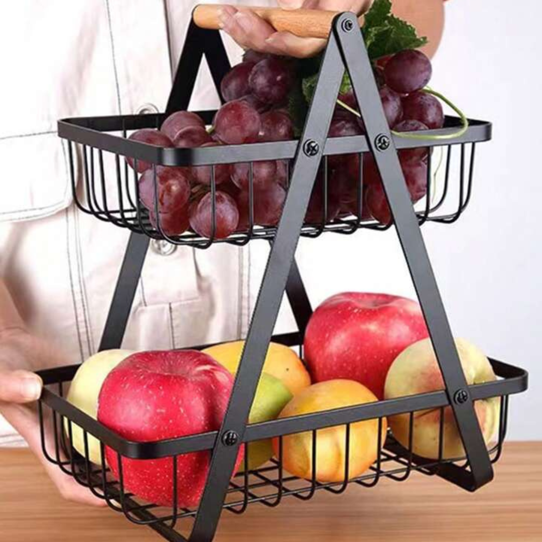 ORGANIZADOR DE FRUTAS DE 2 NIVELES + ENVIO GRATIS