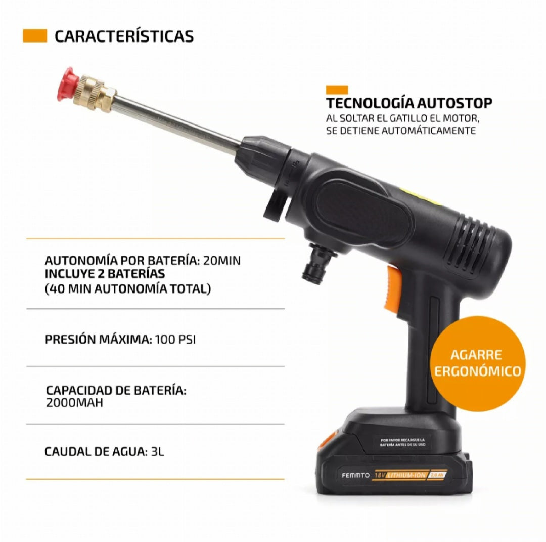 PISTOLA DE AGUA INALAMBRICA HIDROMASH® + ENVIO GRATIS