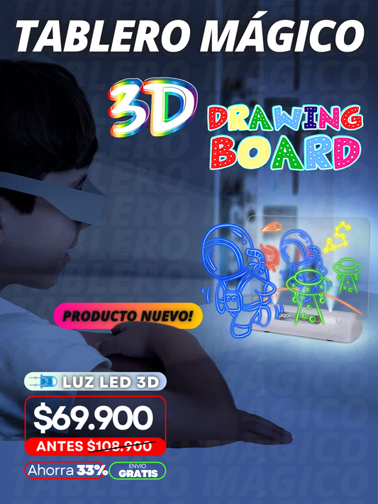 TABLERO MÁGICO DRAWING MAGIC BOAR 3D + ENVIO GRATIS