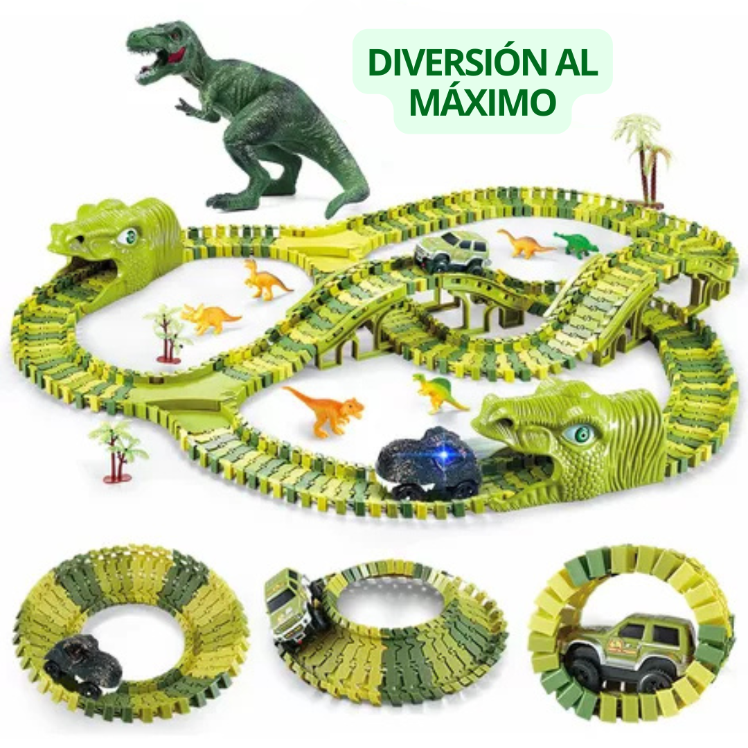 PISTA DE DINOSAURIO 250 PIEZAS + ENVIO GRATIS