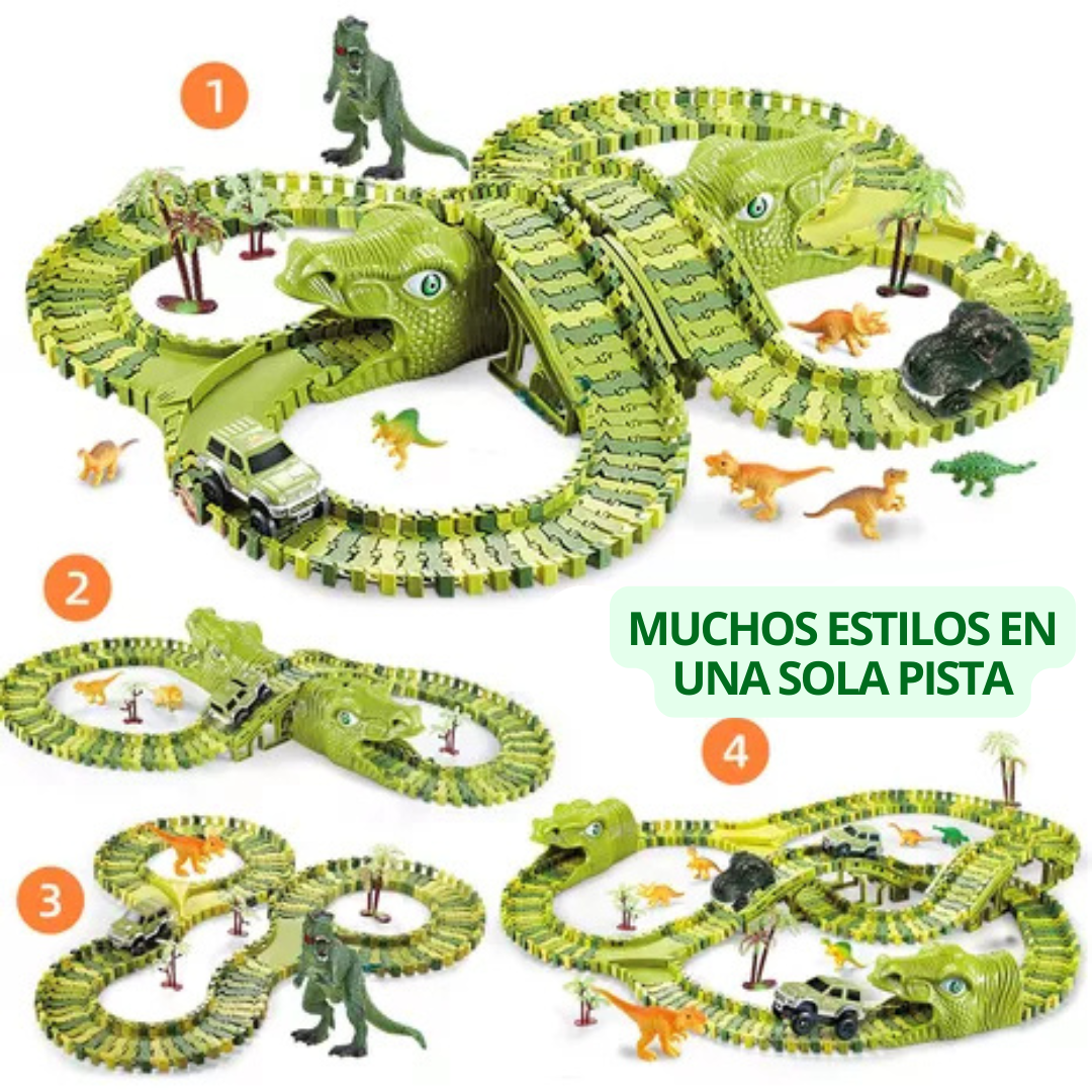 PISTA DE DINOSAURIO 250 PIEZAS + ENVIO GRATIS