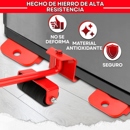 KIT DESPLAZAMIENTO, BASES MÓVILES 5 EN 1 + ENVIO GRATIS