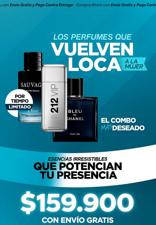 PERFUME FRAGANCIA PROMO X3 + ENVIO GRATIS